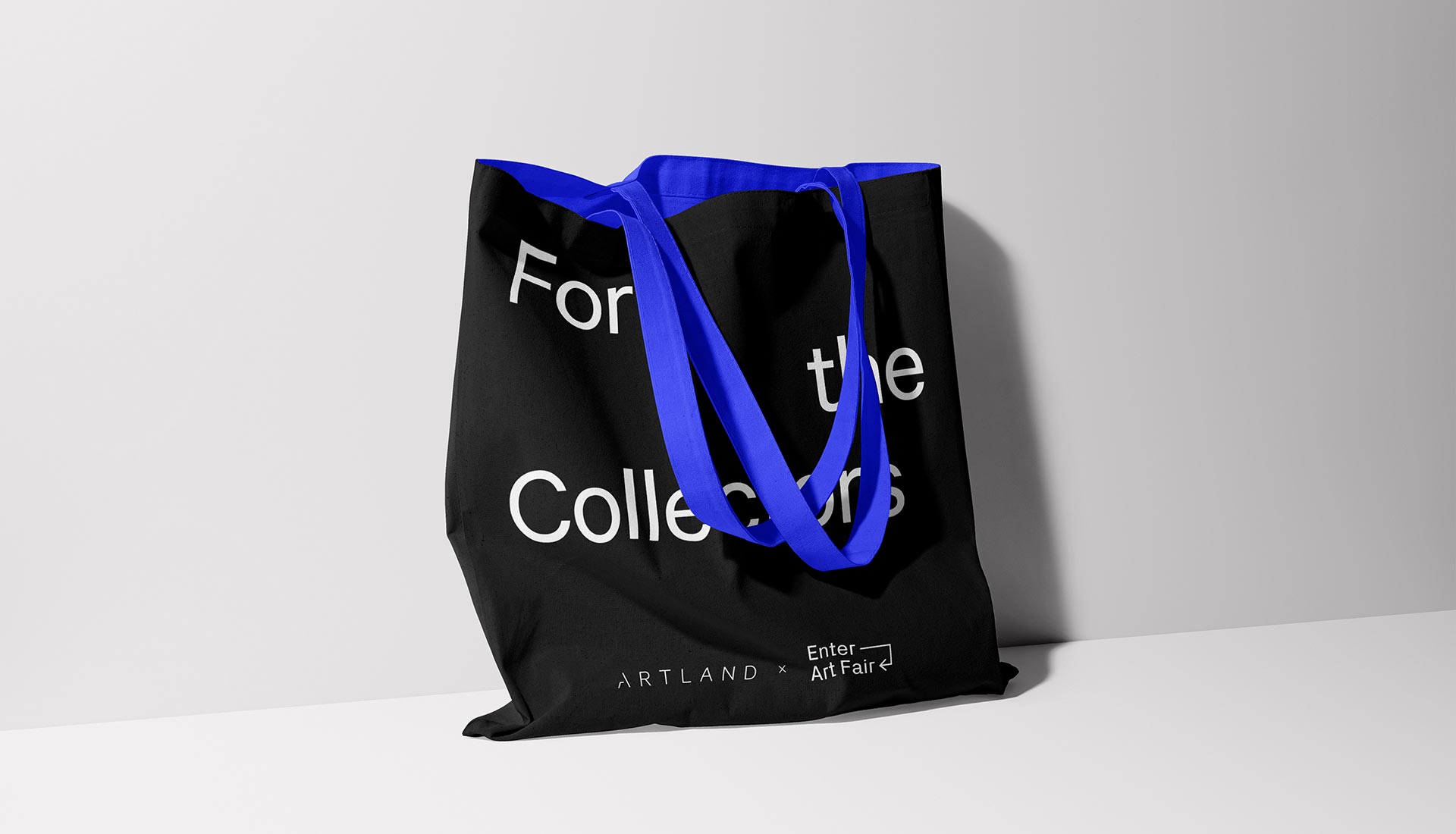 Artland tote bag design featuring a collaboration with Enter Art Fair