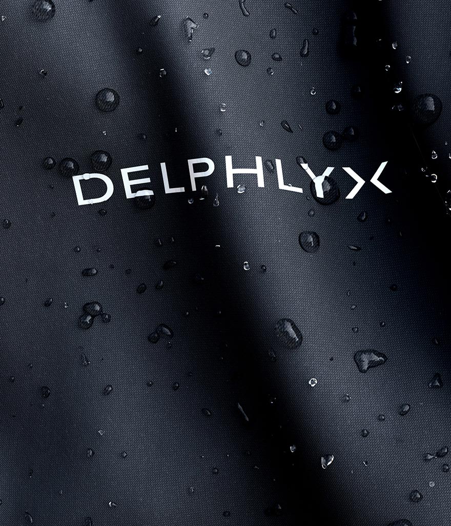 Delphlyx logo applied to a football sports jacket